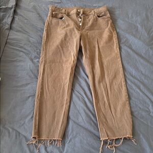 GAP high rise cheeky straight brown jeans